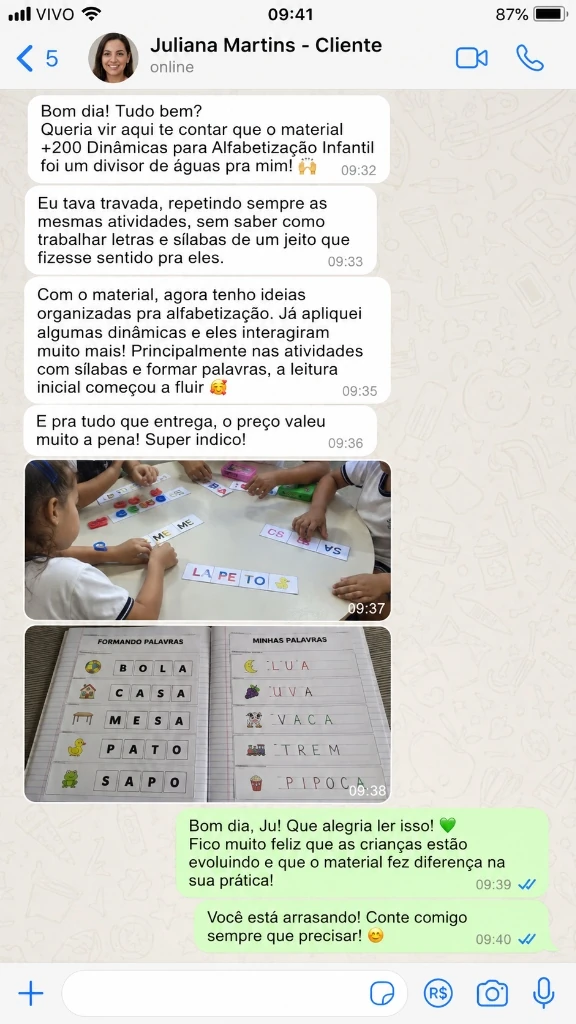 Depoimento da professora Carla